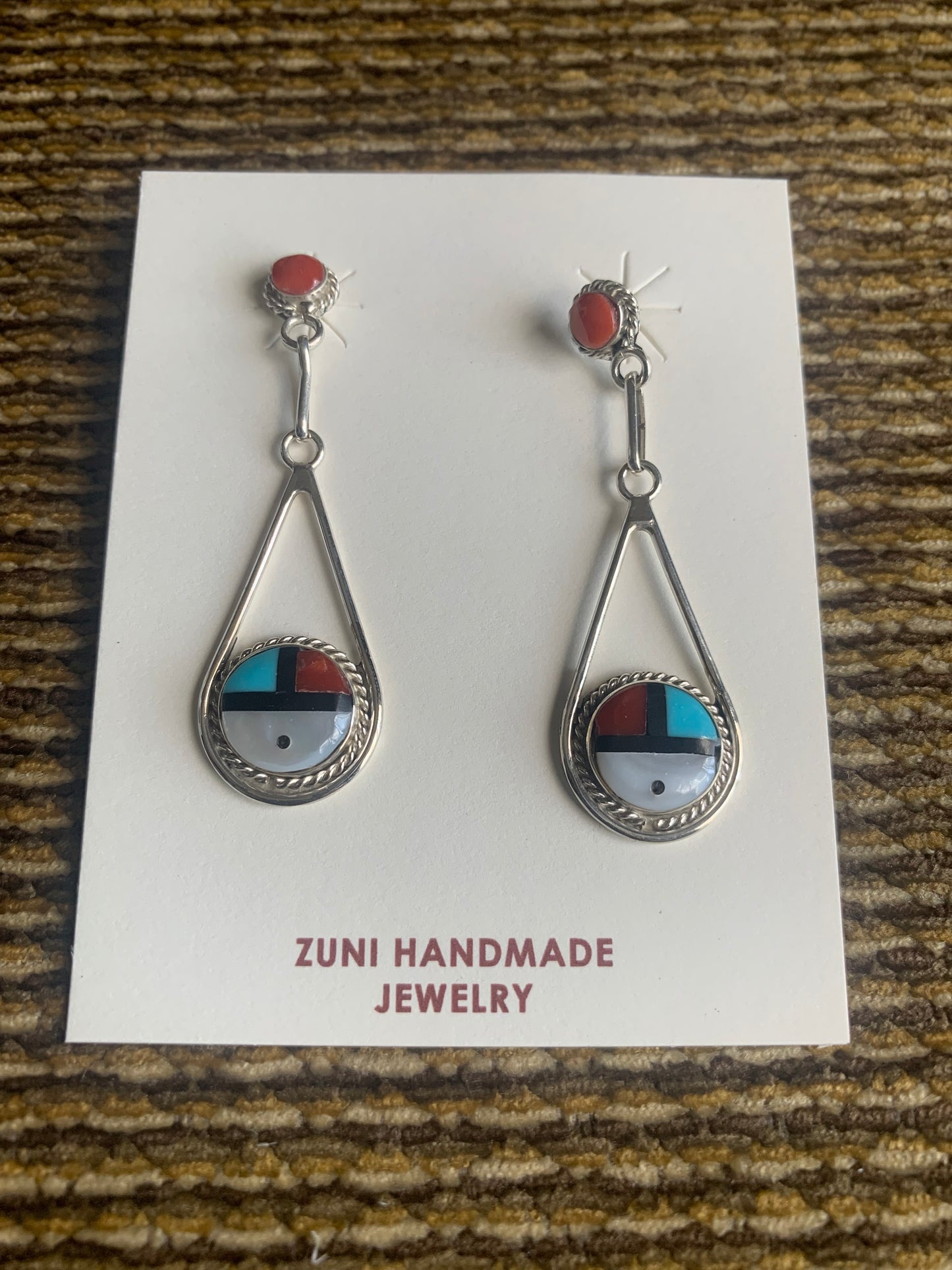 Native American Indian Handmade Earrings Zuni