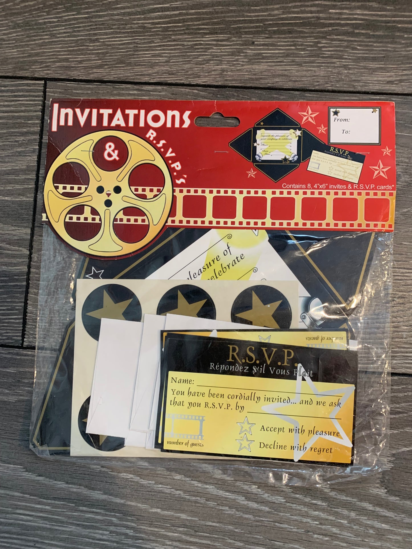 Hollywood Invitation cards