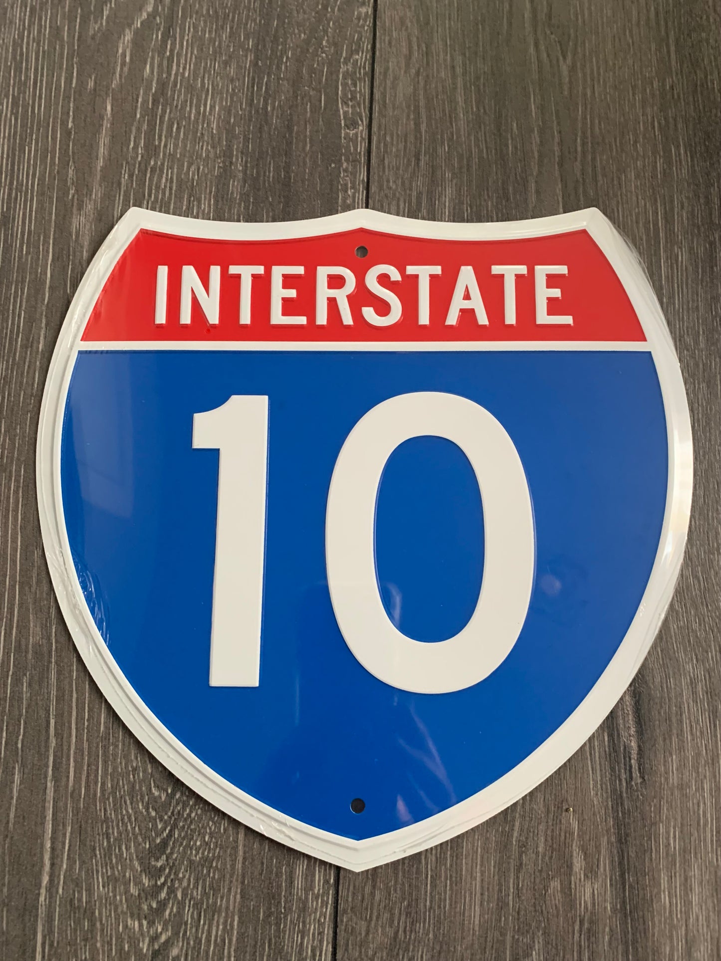 Interstate Highway 10 Aluminum Sign