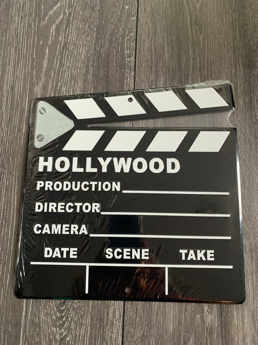 Hollywood Clapboard Aluminum Sign