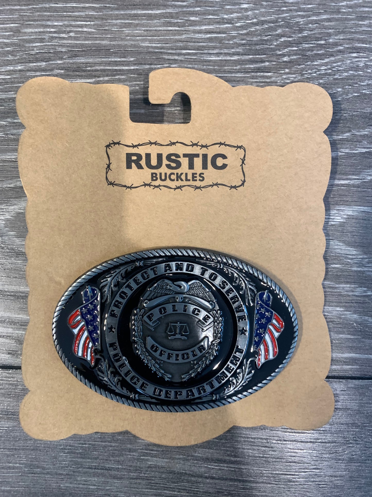 Western Cowboy Belt Buckle Police