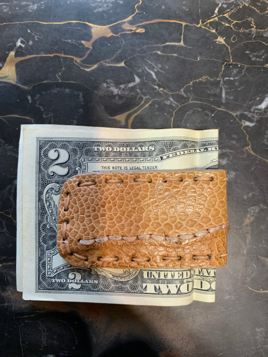 Money clip Genuine Alligator Leather