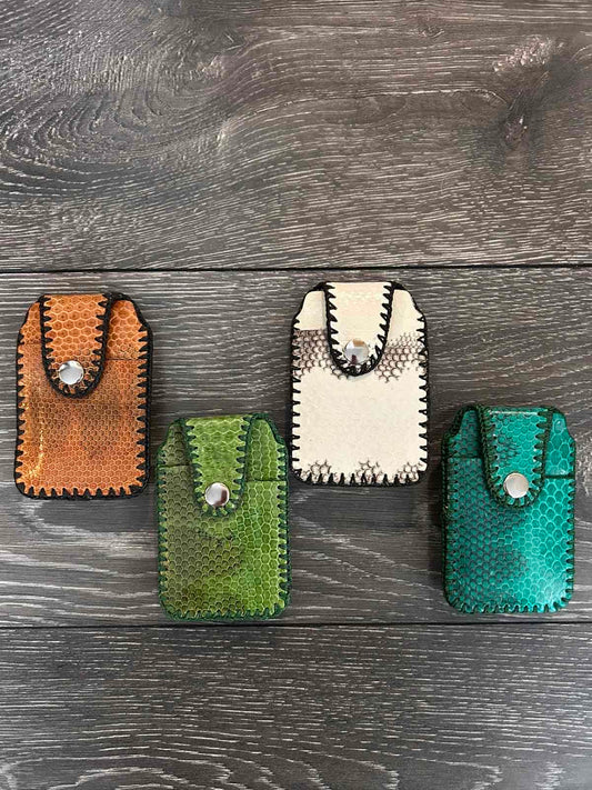 Credit card money clip wallet-Genuine Snake skin