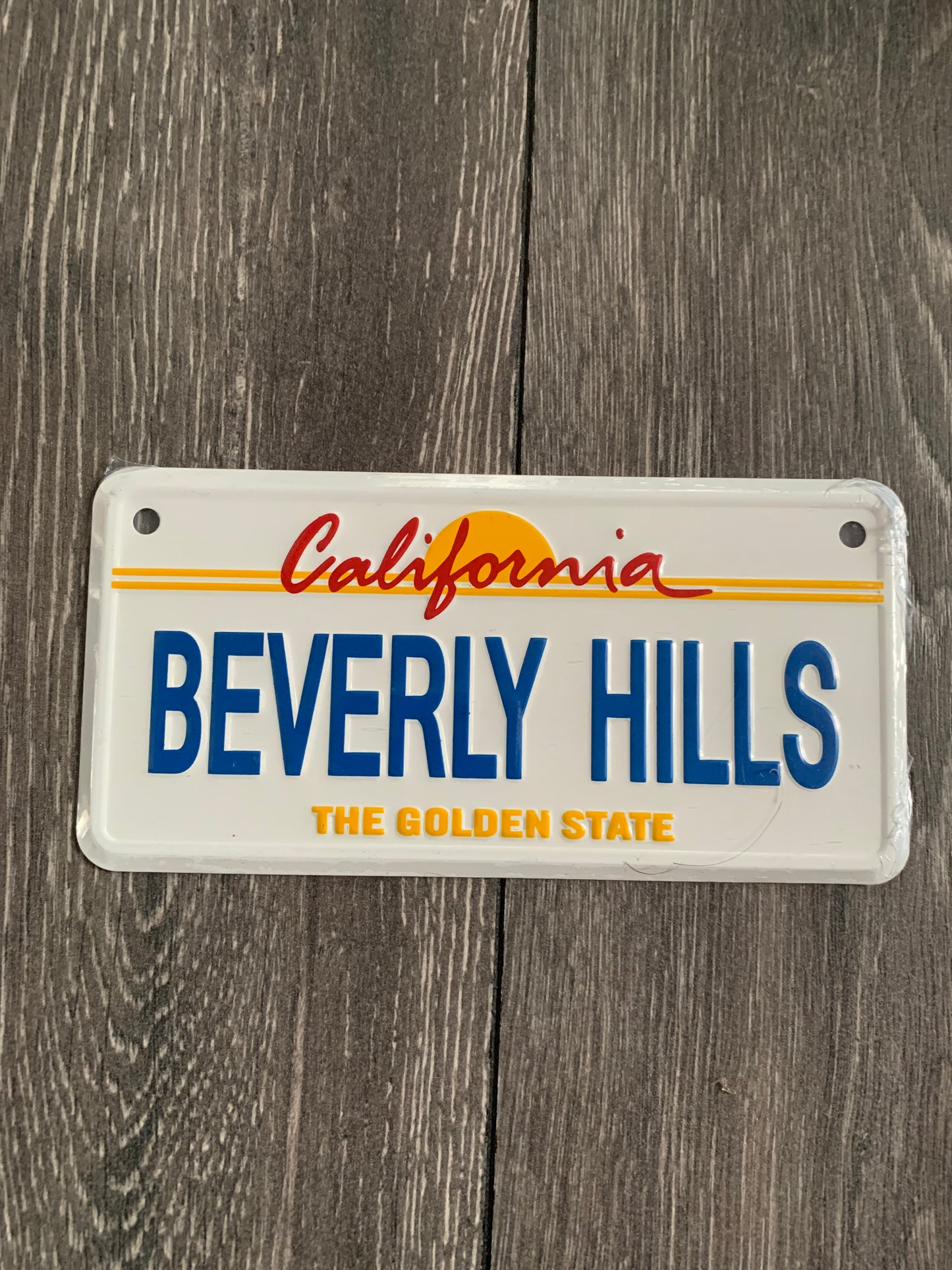 Beverly Hills Bike Aluminum License Plate-small