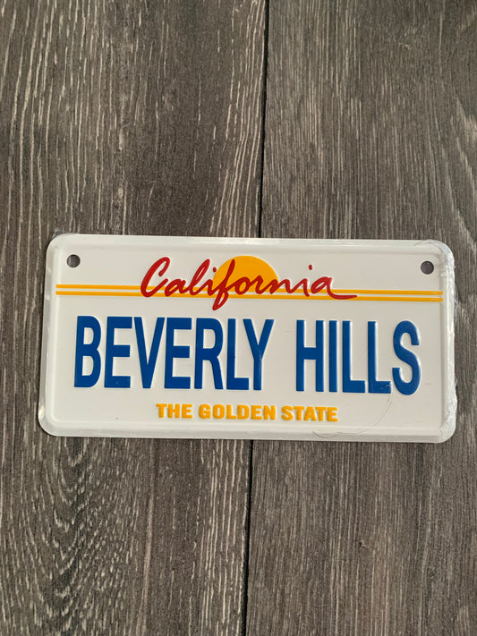 Beverly Hills Bike Aluminum License Plate-small