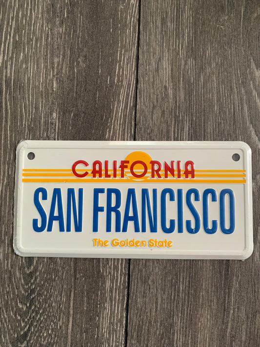 San Francisco Bike Aluminum License Plate-small