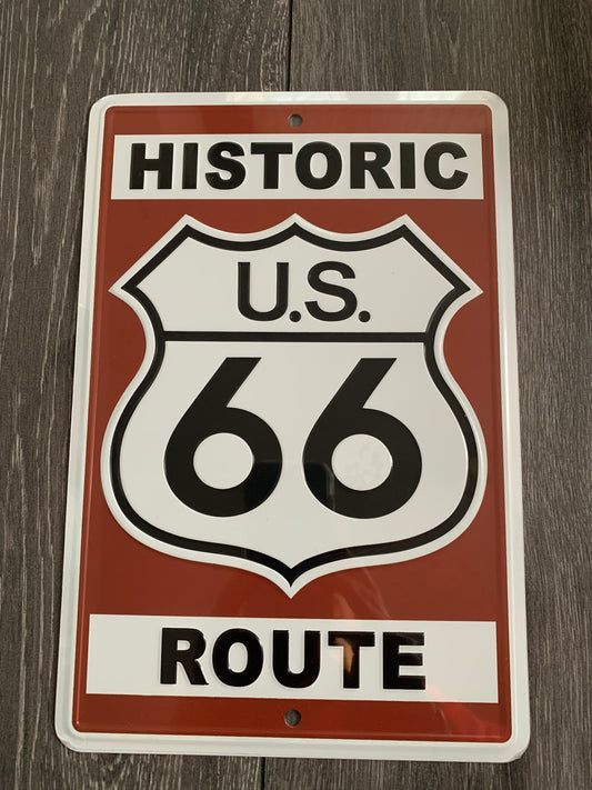 Historic Route 66 US Aluminum sign