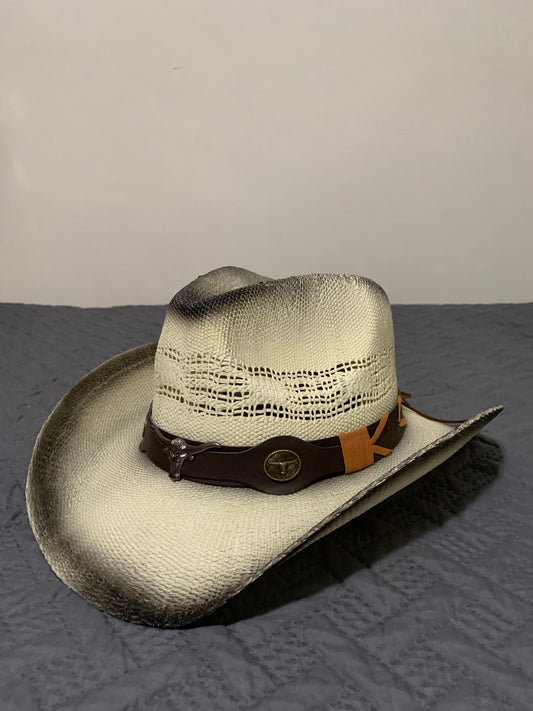Western Cowboy 100% Straw Hat -one size