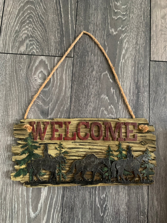 Western Cowboy Welcome sign