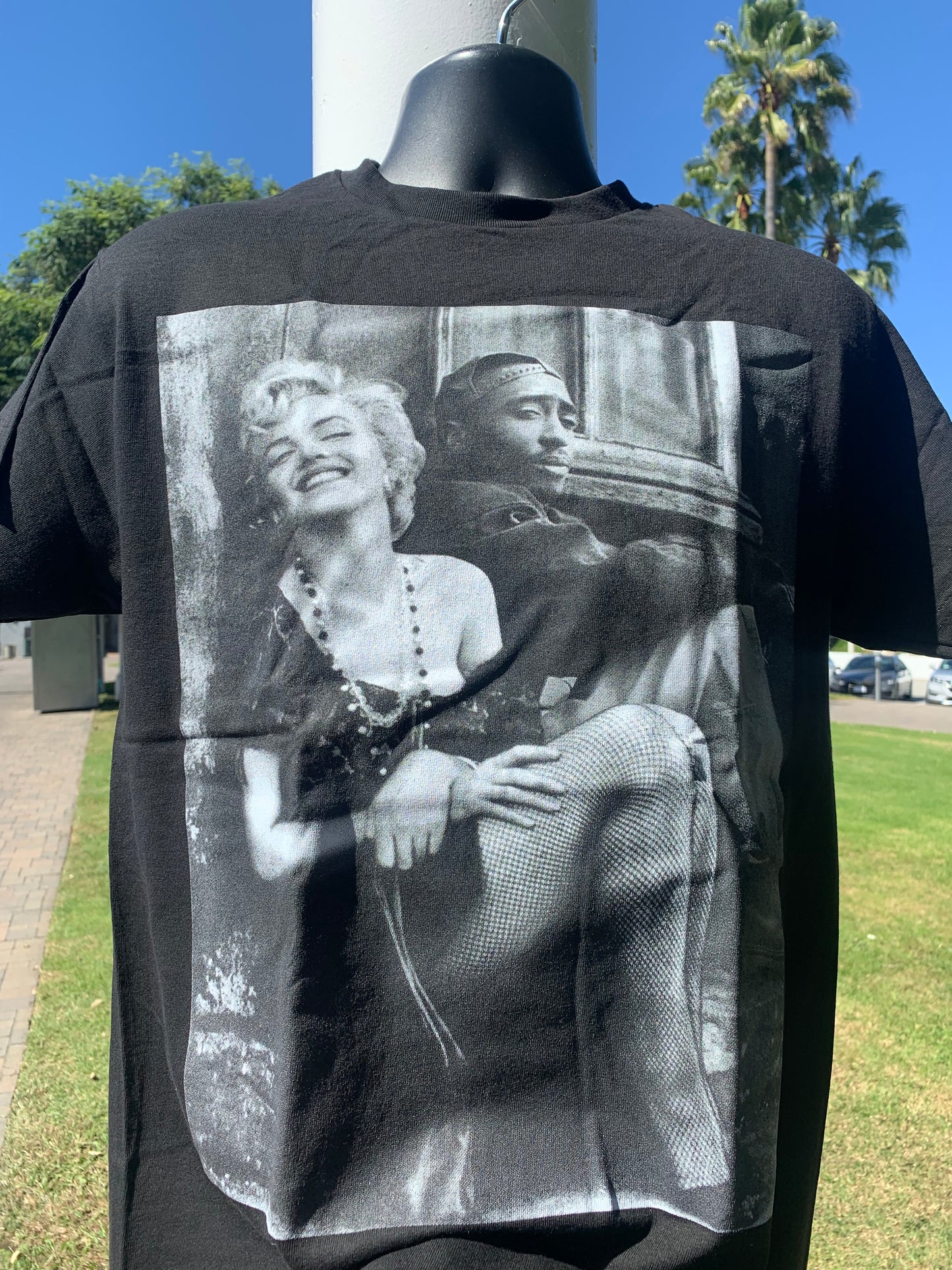 Marilyn Monroe with Tupac T-shirt