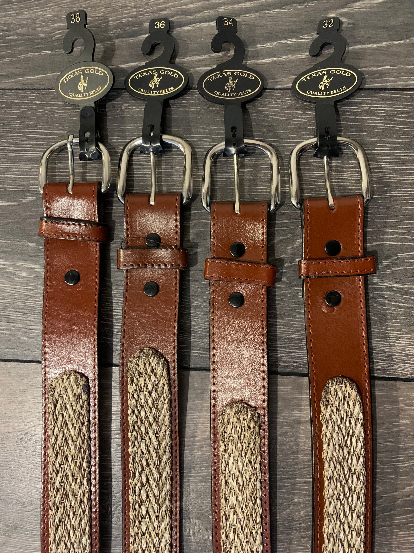 Western Cowboy Genuine Leather Belt-Made in Mexico