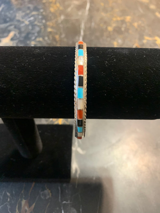 Zuni Native American Handmade Silver Bracelet-Signed by Jessica Chavez Zuni