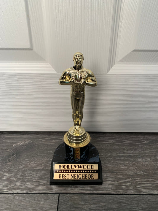 Oscar Hollywood Award Trophy Replica -Best Neighbor