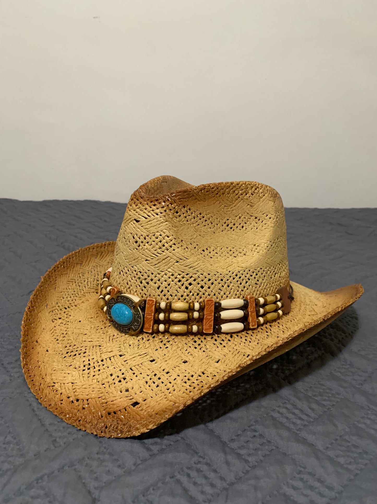 Western Cowboy 100% Straw Hat -one size ST-018