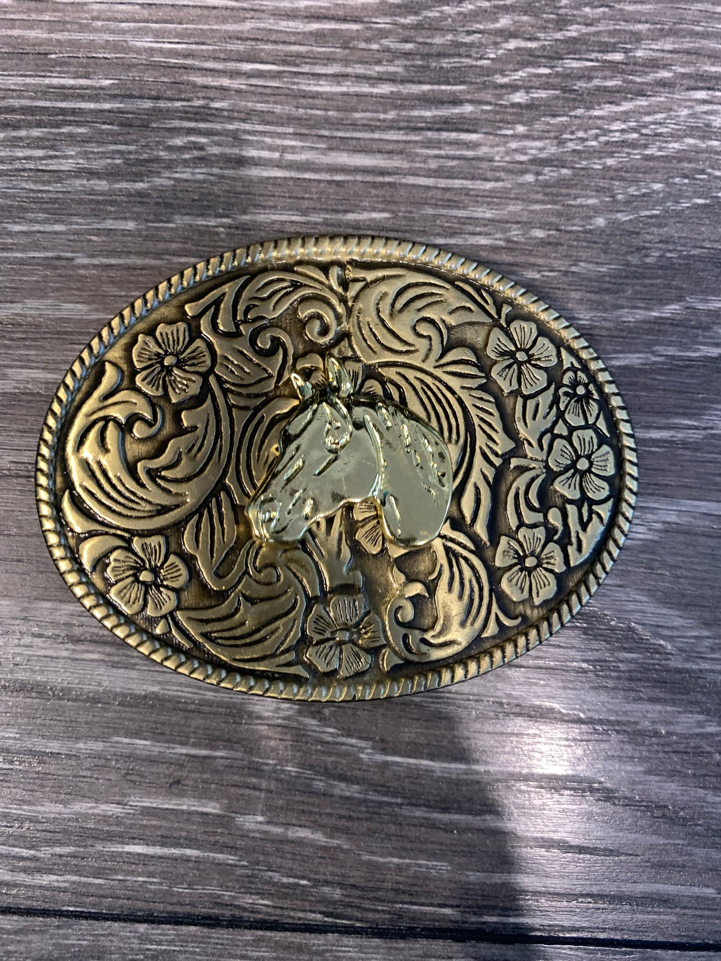 Western Cowboy Belt Buckle Horse
