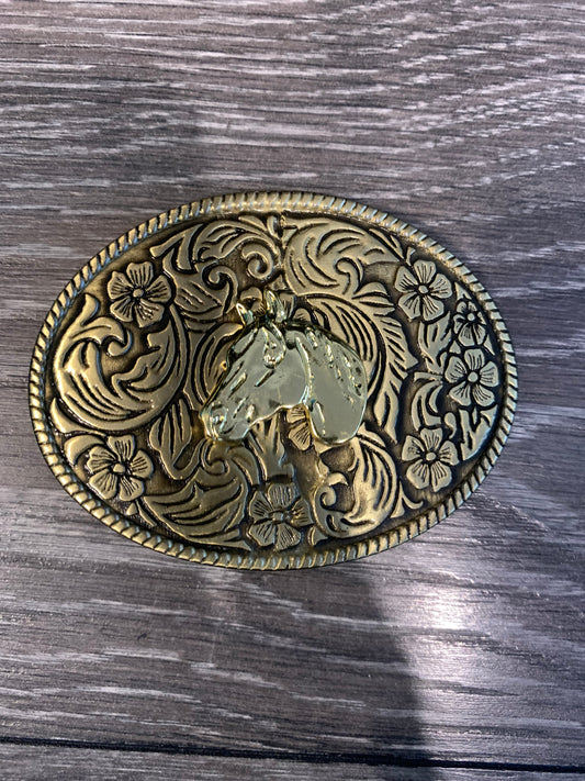 Western Cowboy Belt Buckle Horse