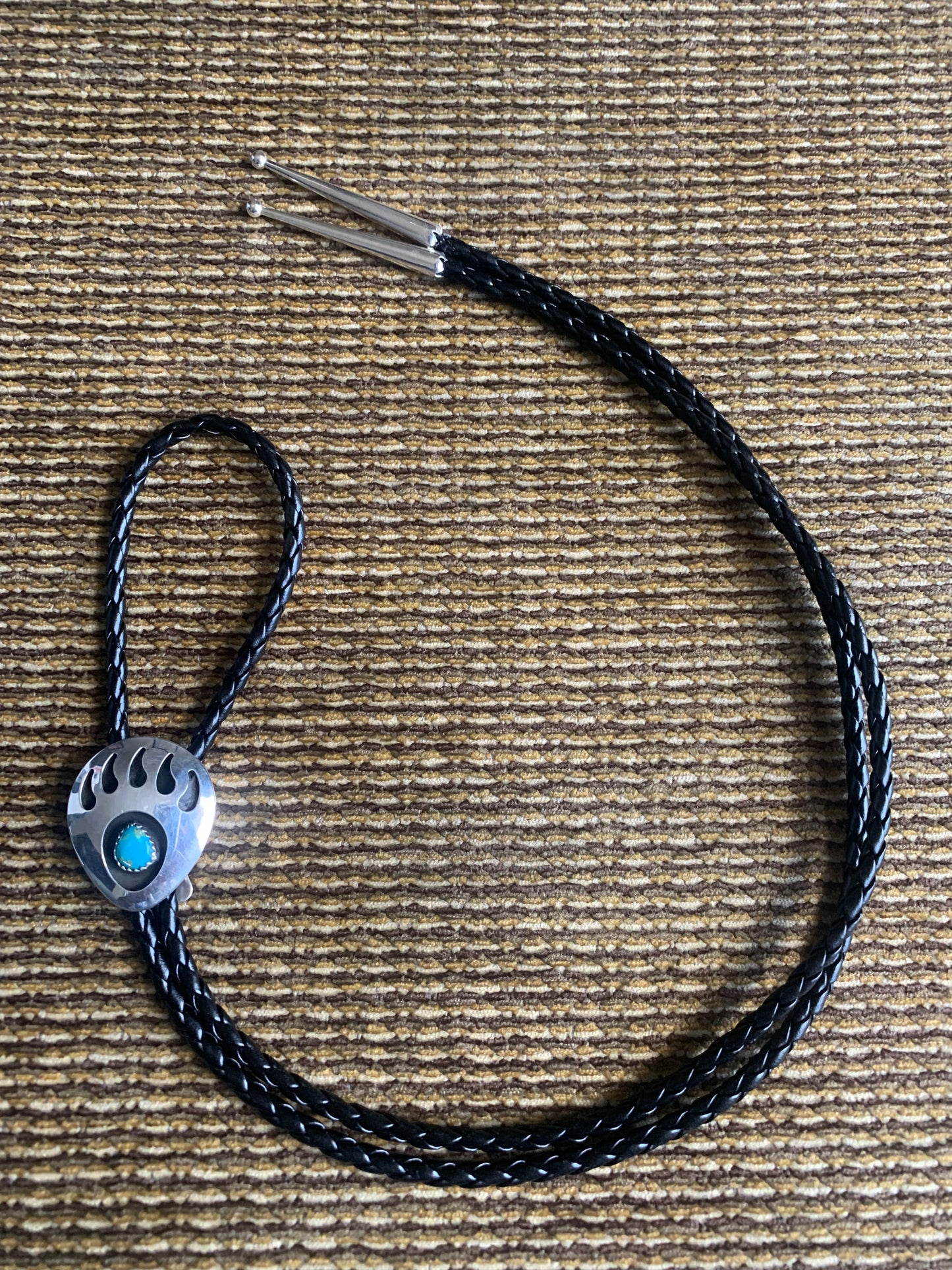 Native American Indian Handmade Silver Bolo Tie