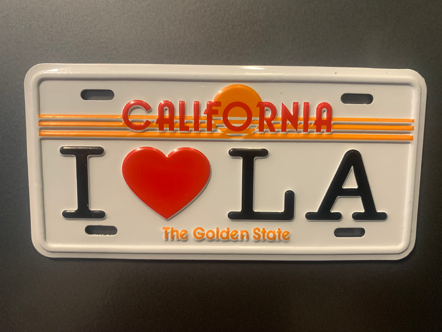 I Love LA Bike license plate magnet