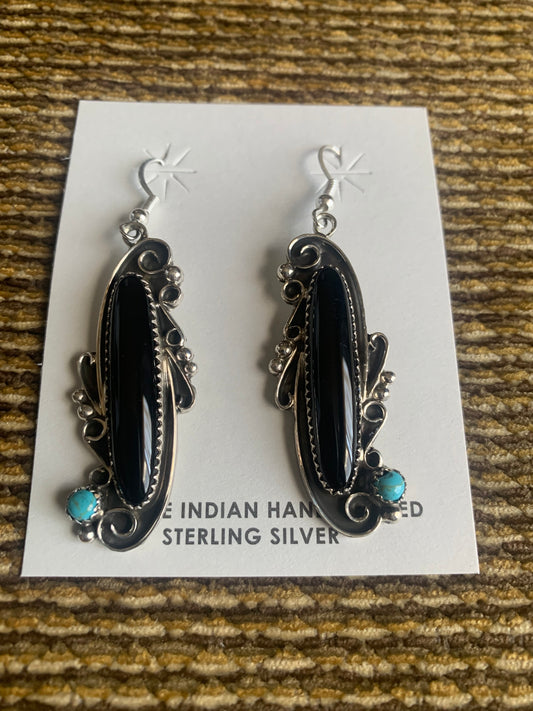 Native American Indian Handmade Silver Earrings Navajo