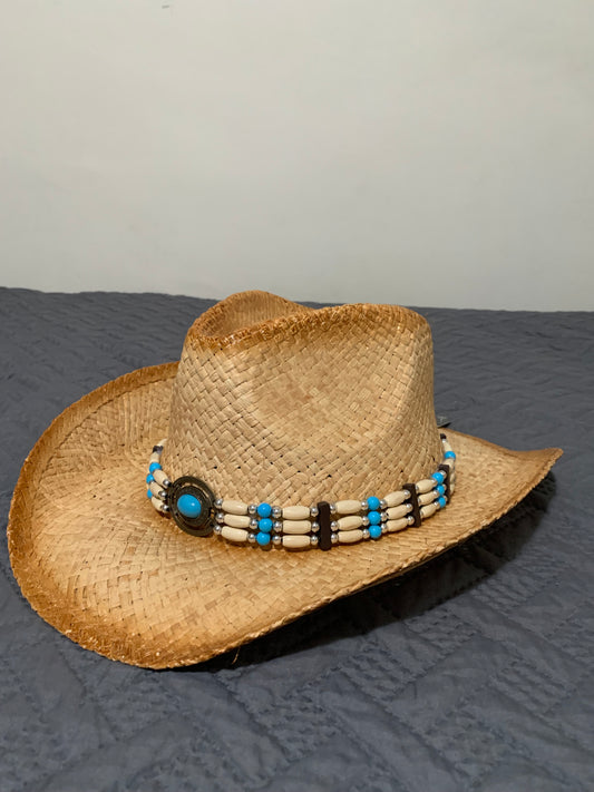 Western Cowboy 100% Straw Hat -one size