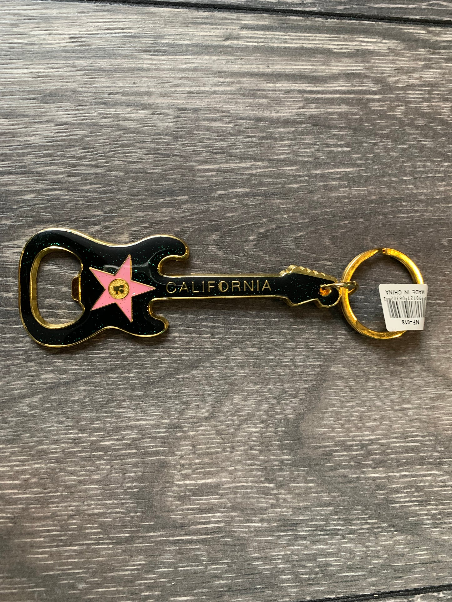 California guitar bottle opener metal key-chain