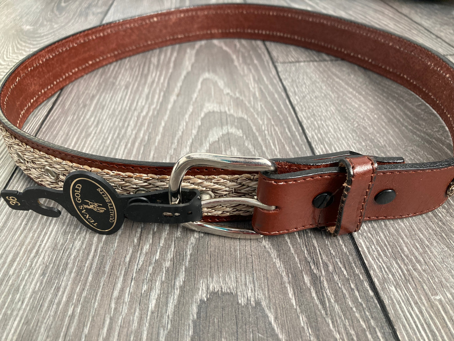 Western Cowboy Genuine Leather Belt-Made in Mexico