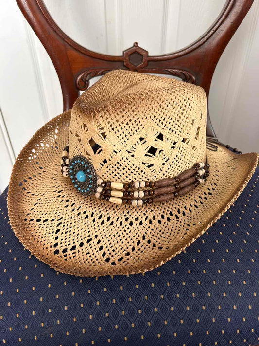 Western Cowboy 100% Straw Hat -one size ST-062