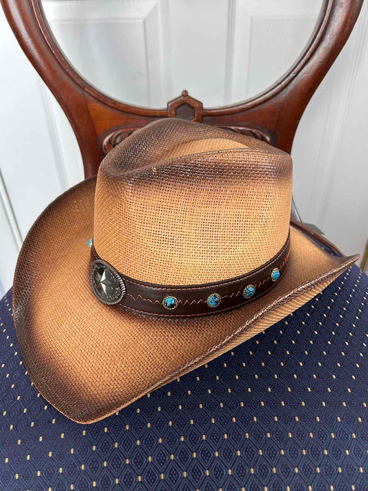 Western Cowboy 100% Straw Hat -one size ST-097