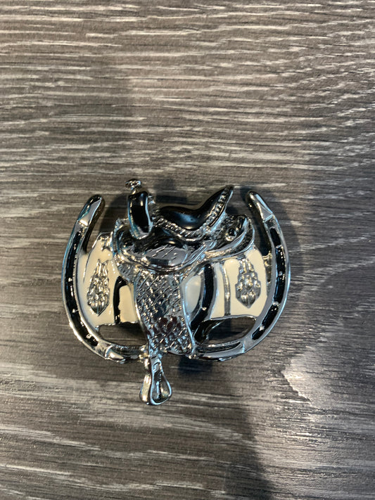 Western Cowboy Belt Buckle Saddle